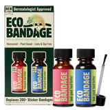 Waterproof Liquid Bandage, (2 Pack) Ocean Blue & Hibiscus Pink (.3 fl oz/each) Latex & Dye Free
