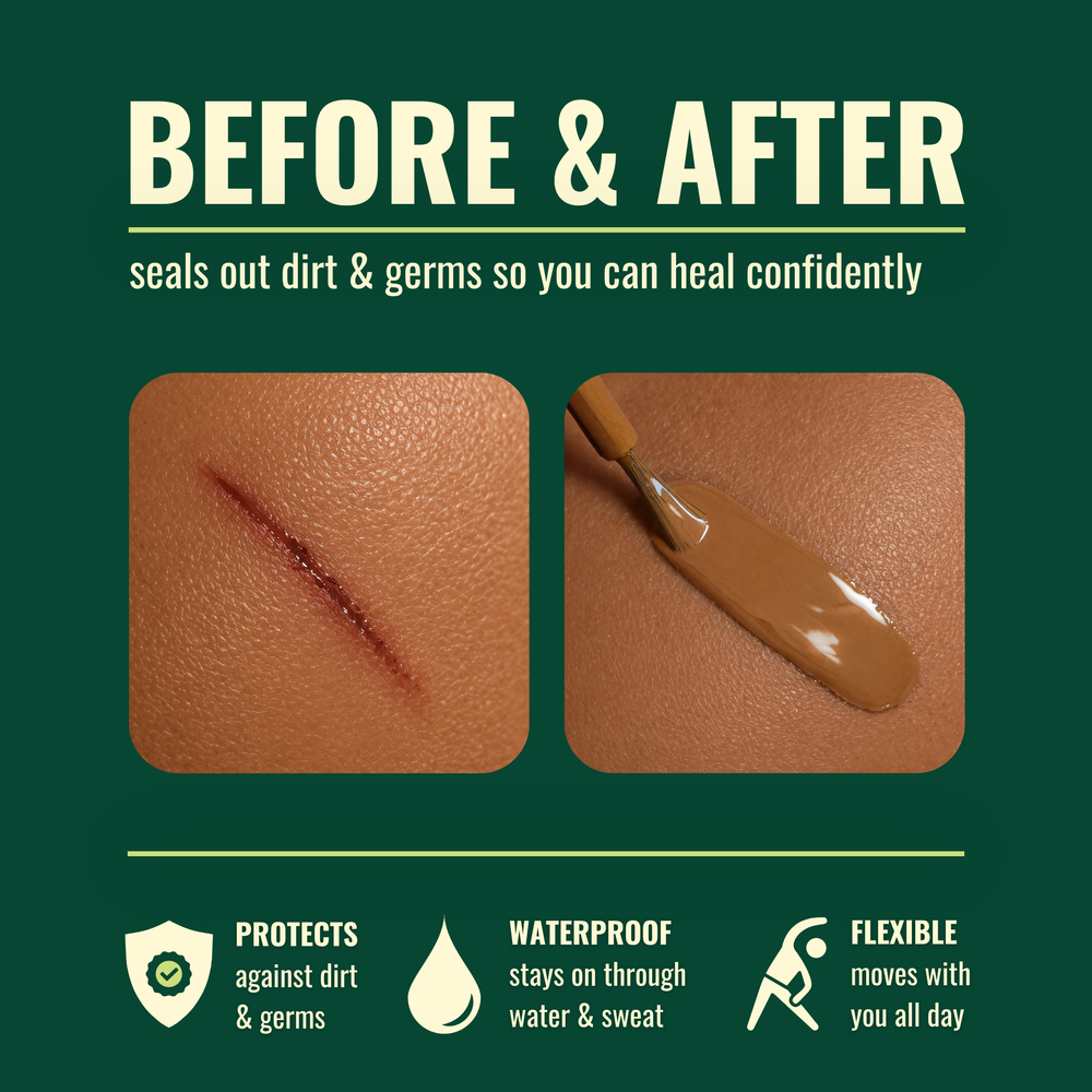 Colored Liquid Bandage for Medium Skin Tones | Honey (.3 fl oz) Waterproof