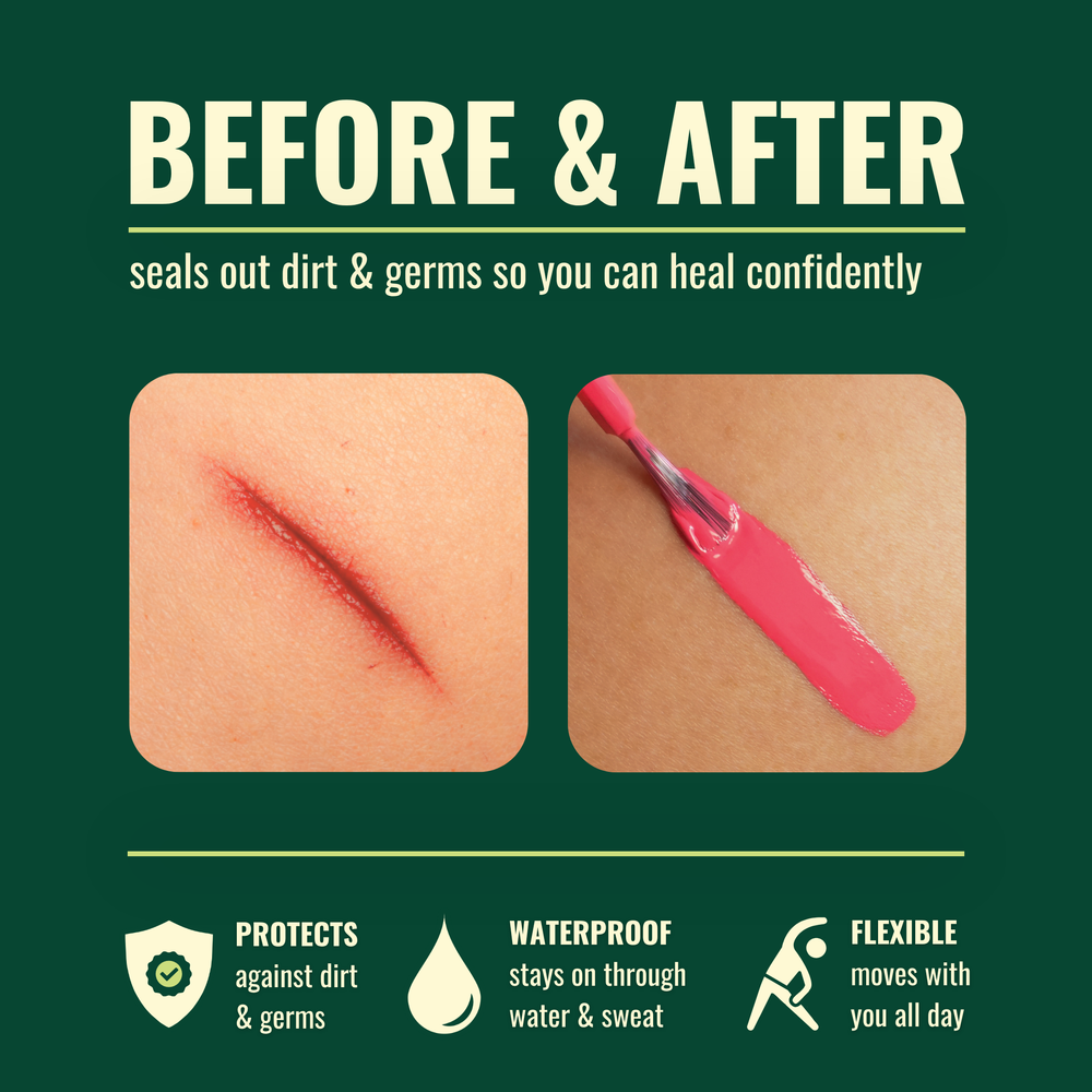 Colored Liquid Bandage | Hibiscus Pink (.3 oz) Waterproof