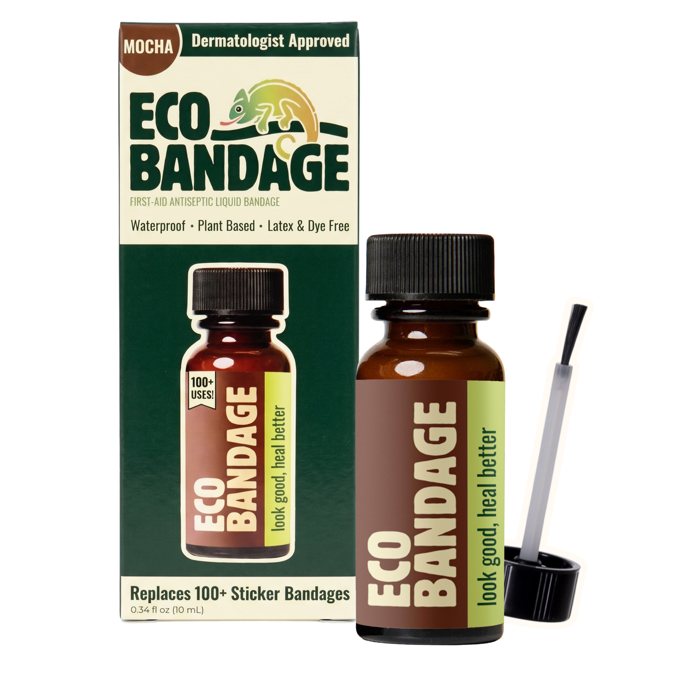 Waterproof Liquid Bandage for Dark Skin Tones | Mocha Shade | Latex & Dye Free
