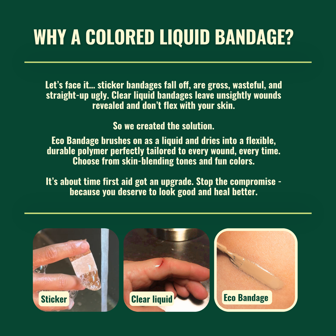 Colored Liquid Bandage for Dark Skin Tones | Mocha (.3 fl oz) Waterproof
