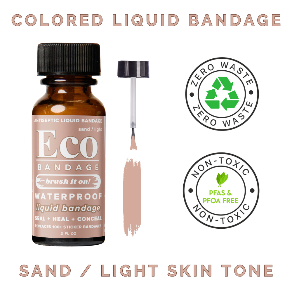 Eco Bandage Waterproof Colored Liquid Bandage, Sand (.3 oz), Seals & Conceals.