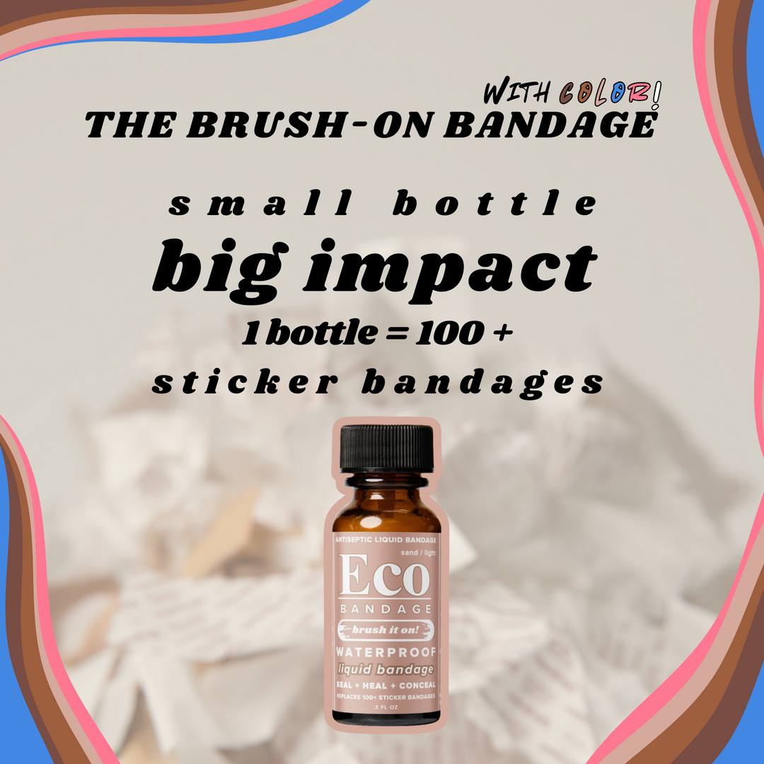 Eco Bandage Waterproof Colored Liquid Bandage, Sand (.3 oz), Seals & Conceals.