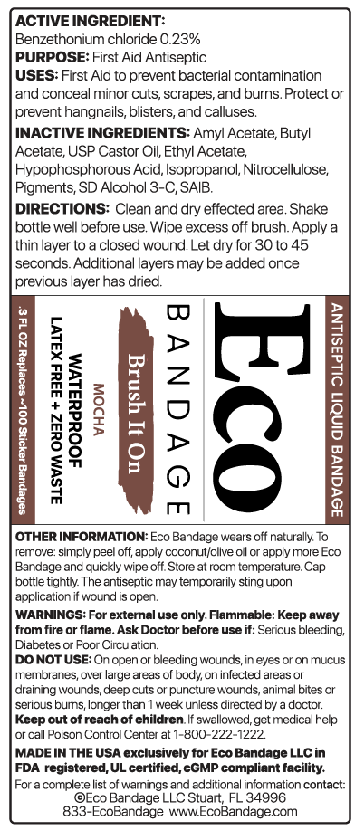 Eco Bandage Antiseptic Colored Liquid Bandage, Mocha, 0.3 oz
